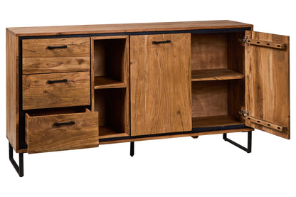 Farley - Credenza 2 Sportelli 3 Cassetti 2 Ripiani A Vista