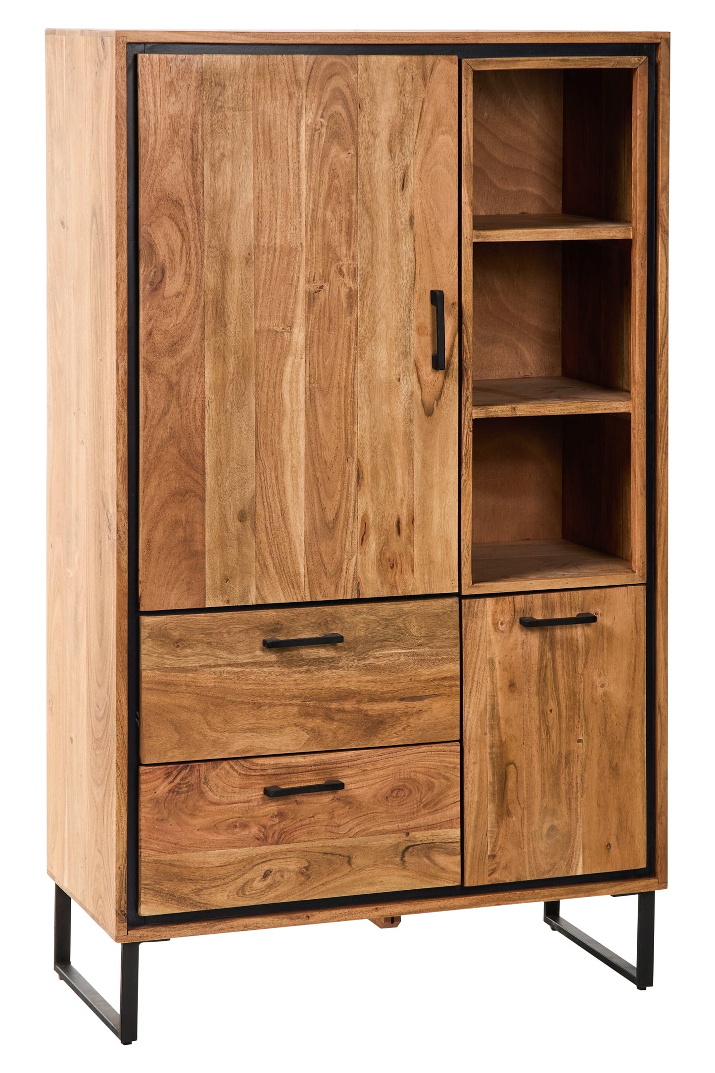 Farley - Credenza Alta 2 Sportelli 2 Cassetti 3 Piani