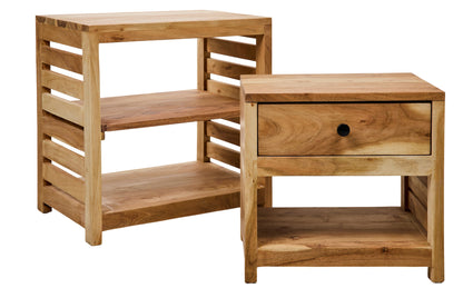 Funchal - Comodini 1 Cassetto 1 Con Ripiani Set 1/2