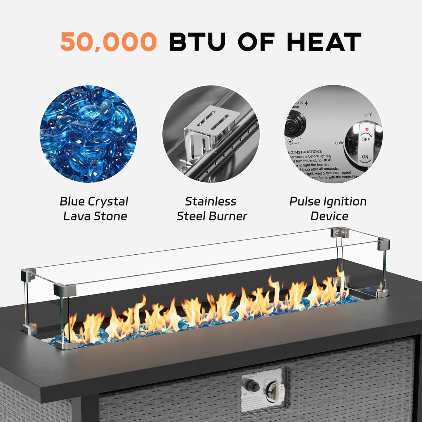Set da conversazione con divano componibile imbottito in vimini e rattan grigio da esterno, 7 pezzi