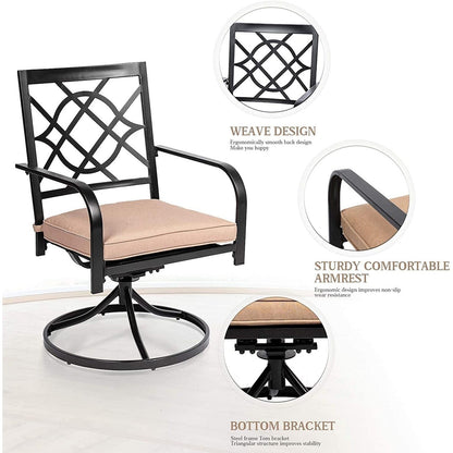 Set da pranzo in metallo per esterni da 5/7 pezzi