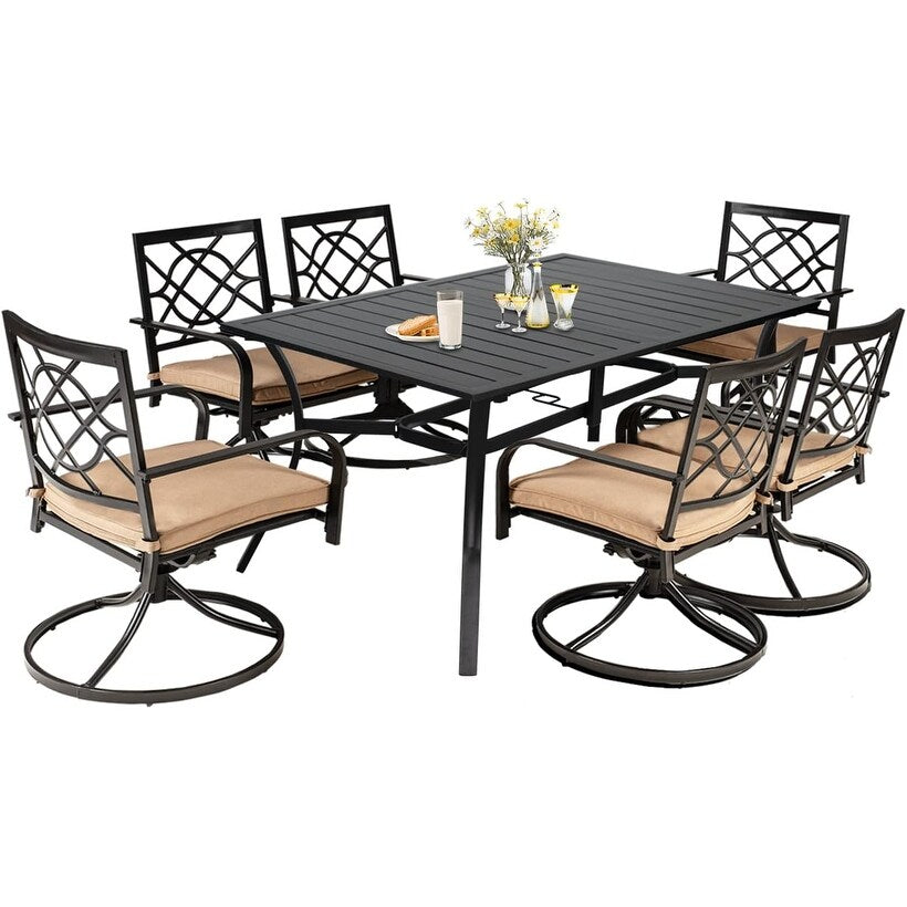 Set da pranzo in metallo per esterni da 5/7 pezzi