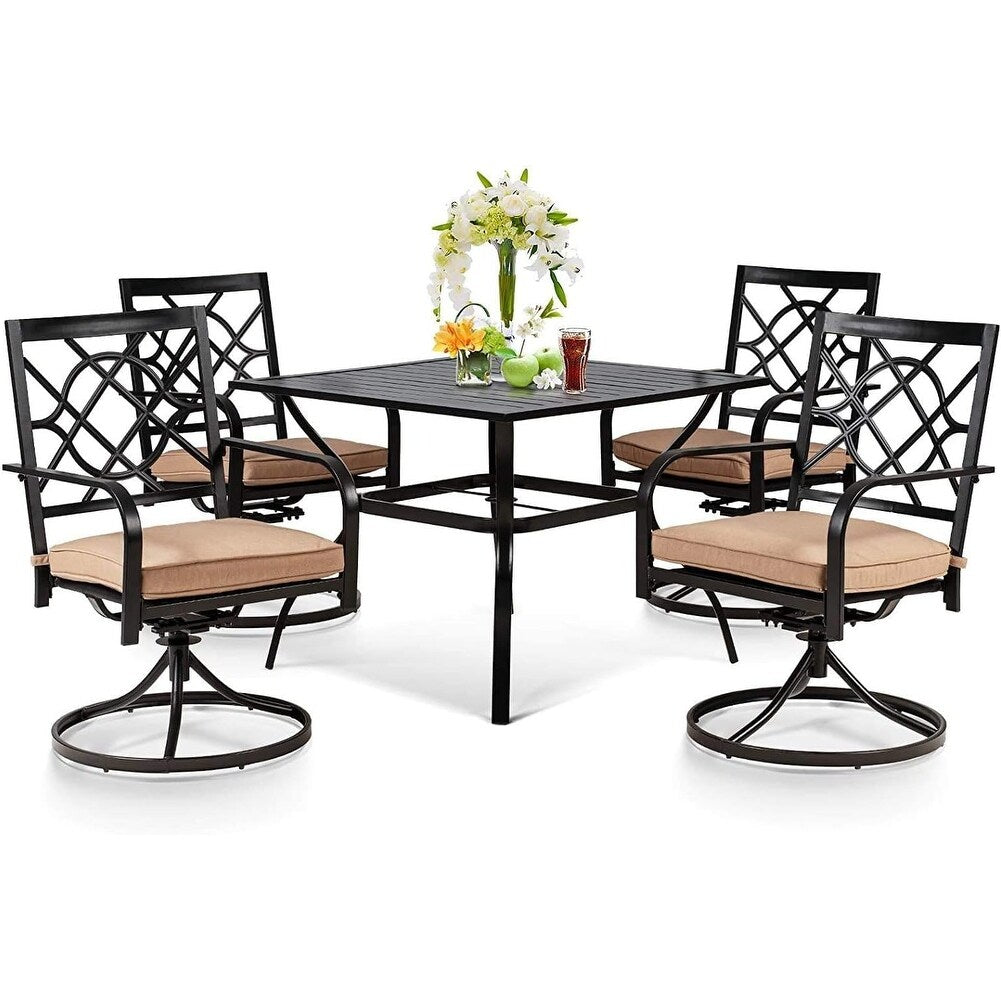 Set da pranzo in metallo per esterni da 5/7 pezzi