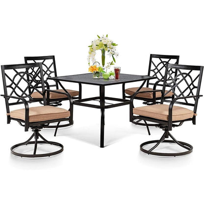 Set da pranzo in metallo per esterni da 5/7 pezzi