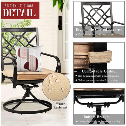 Set da pranzo in metallo per esterni da 5/7 pezzi