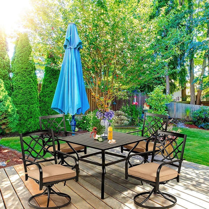 Set da pranzo in metallo per esterni da 5/7 pezzi