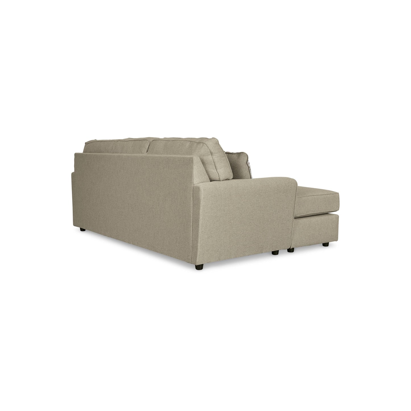 Divano Saash Chaise Longue, 86 pollici, 2 cuscini decorativi, poliestere beige ciottolo