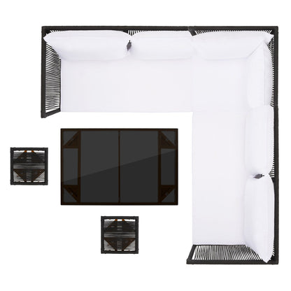 Safavieh Outdoor living Romlin Set da pranzo per esterni - 49Lx30Px30A