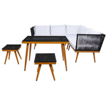 Safavieh Outdoor living Romlin Set da pranzo per esterni - 49Lx30Px30A