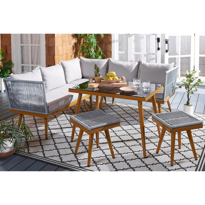 Safavieh Outdoor living Romlin Set da pranzo per esterni - 49Lx30Px30A