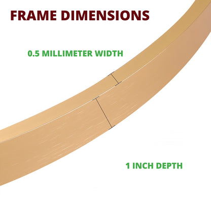Specchio da parete rotondo in alluminio color salvia