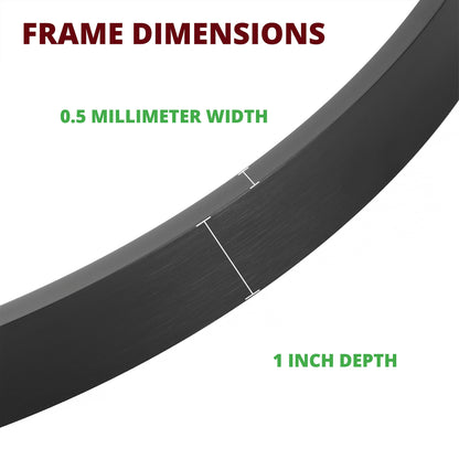 Specchio da parete rotondo in alluminio color salvia