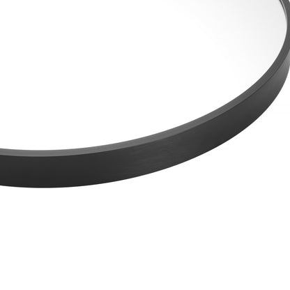 Specchio da parete rotondo in alluminio color salvia