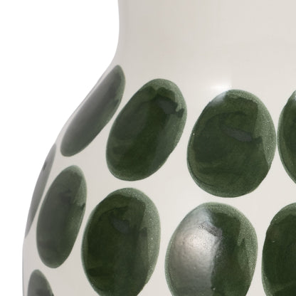 Vaso astratto in ceramica bianca e a pois Sagebrook Home