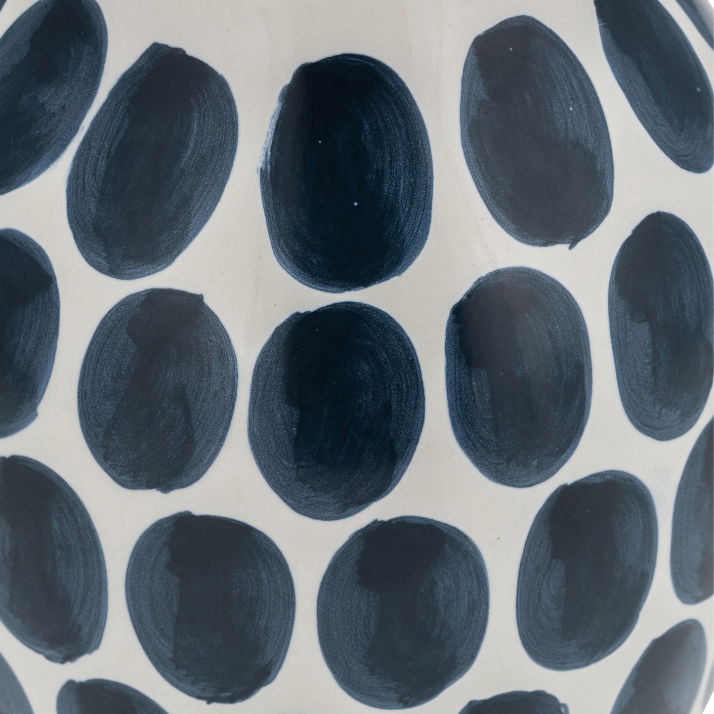 Vaso astratto in ceramica bianca e a pois Sagebrook Home