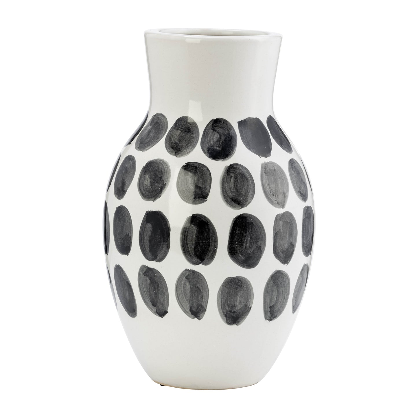 Vaso astratto in ceramica bianca e a pois Sagebrook Home