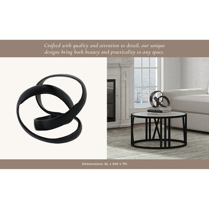 Scultura decorativa intrecciata astratta in alluminio moderno Sagebrook Home - 8 x 8 x 7