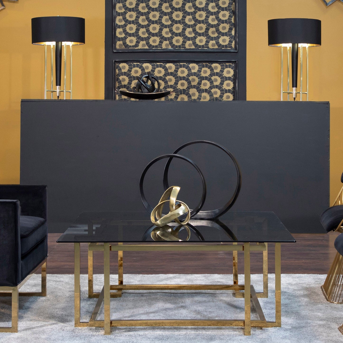 Scultura decorativa intrecciata astratta in alluminio moderno Sagebrook Home - 8 x 8 x 7