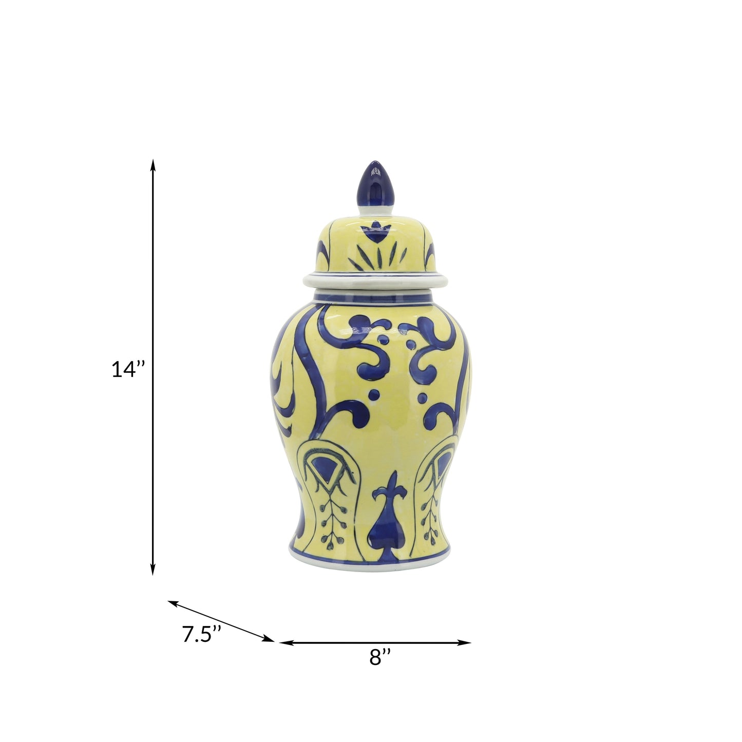 Barattolo con coperchio a forma di tempio eclettico con motivo Sagebrook Home