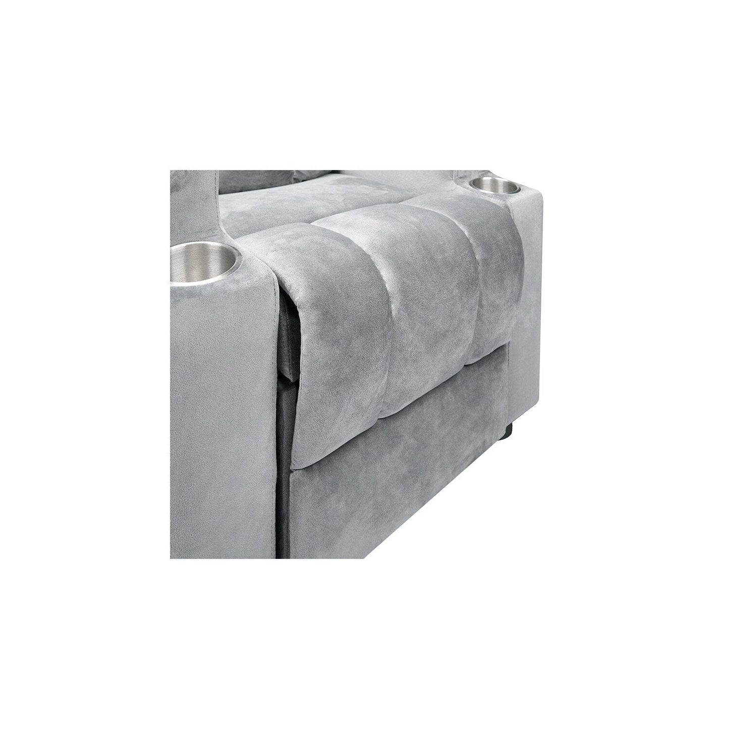 Poltrona reclinabile Deluxe per bambini con poggiapiedi, poggiatesta e 2 portabicchieri. Poltrona reclinabile in microfibra per bambini dai 3 anni in su.