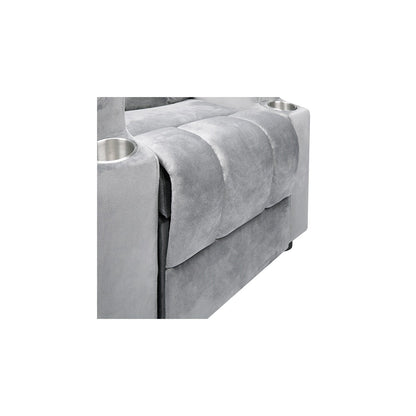 Poltrona reclinabile Deluxe per bambini con poggiapiedi, poggiatesta e 2 portabicchieri. Poltrona reclinabile in microfibra per bambini dai 3 anni in su.