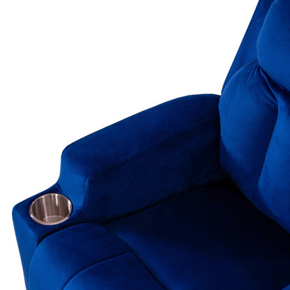 Poltrona reclinabile Deluxe per bambini con poggiapiedi, poggiatesta e 2 portabicchieri. Poltrona reclinabile in microfibra per bambini dai 3 anni in su.