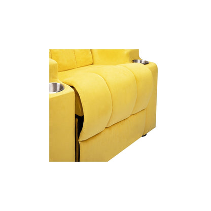 Poltrona reclinabile Deluxe per bambini con poggiapiedi, poggiatesta e 2 portabicchieri. Poltrona reclinabile in microfibra per bambini dai 3 anni in su.