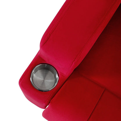 Poltrona reclinabile Deluxe per bambini con poggiapiedi, poggiatesta e 2 portabicchieri. Poltrona reclinabile in microfibra per bambini dai 3 anni in su.