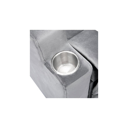 Poltrona reclinabile Deluxe per bambini con poggiapiedi, poggiatesta e 2 portabicchieri. Poltrona reclinabile in microfibra per bambini dai 3 anni in su.