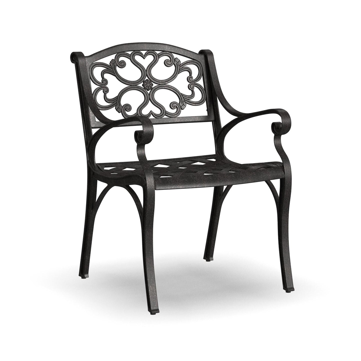 Set da pranzo per esterni Sanibel in alluminio color bronzo da 7 pezzi con tavolo da pranzo ovale da 72 pollici e sei poltrone di Homestyles