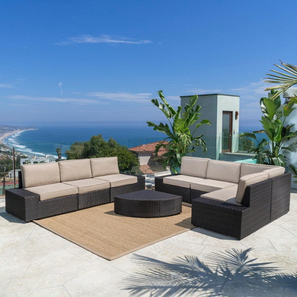 Set componibile da esterno Santa Cruz da 8 pezzi di Christopher Knight Home