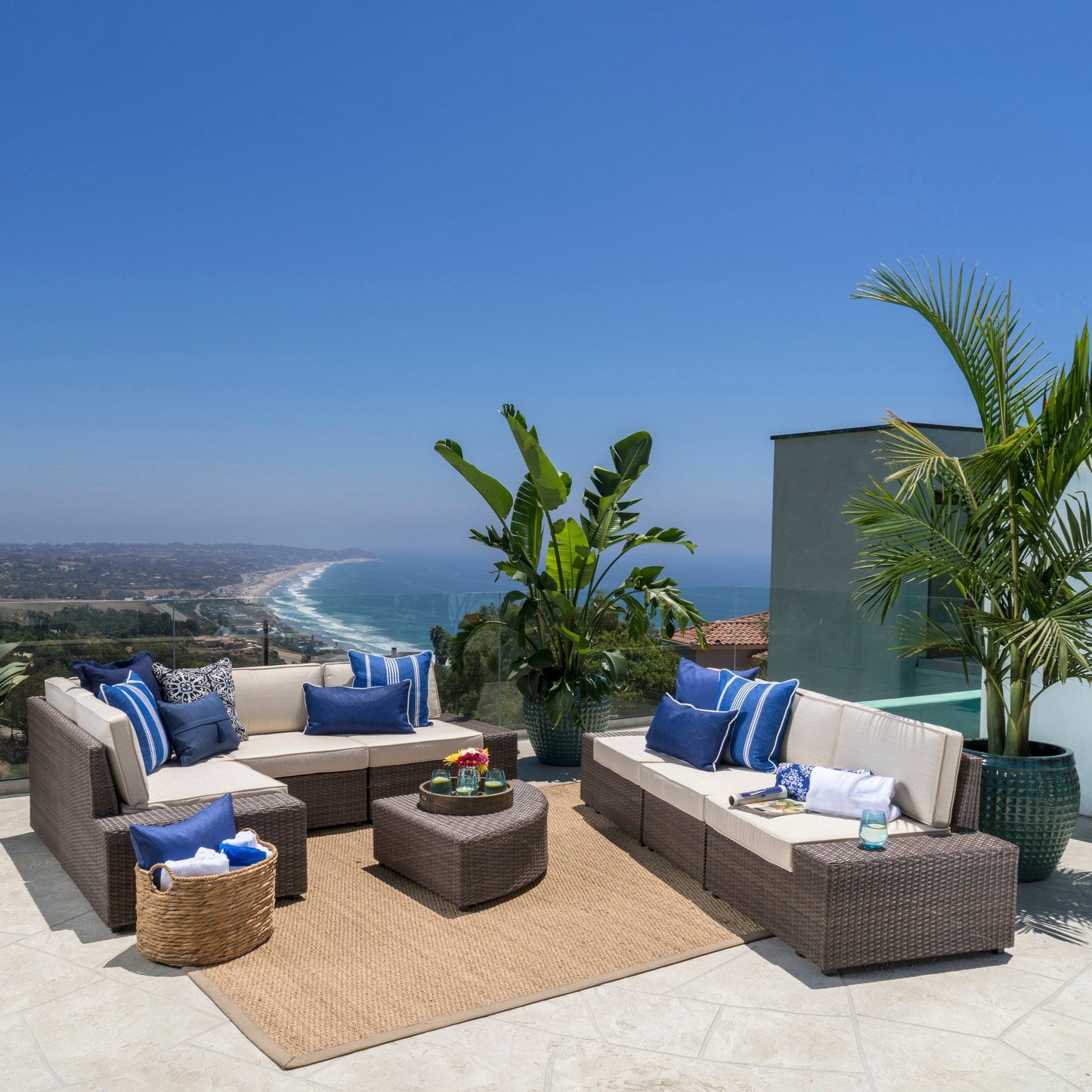 Set componibile da esterno Santa Cruz da 8 pezzi di Christopher Knight Home