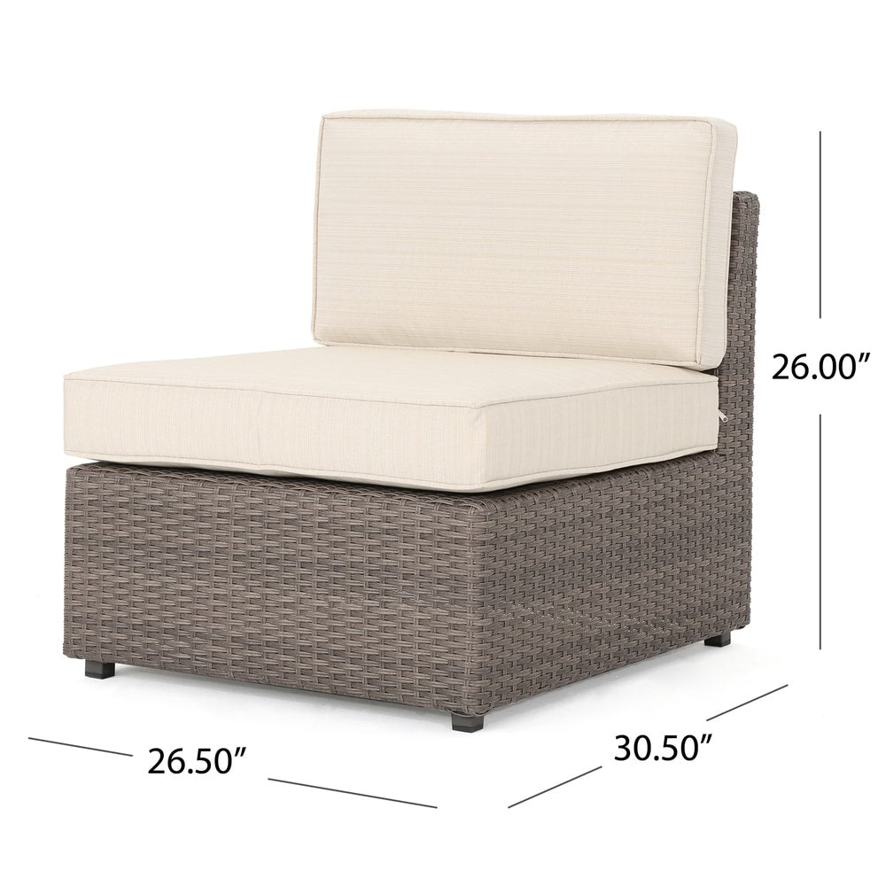 Set di divani in vimini Santa Cruz Outdoor da 8 pezzi con cuscini resistenti all'acqua di Christopher Knight Home