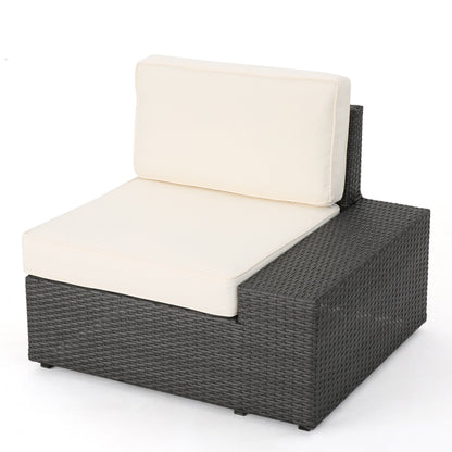 Set di divani in vimini Santa Cruz Outdoor da 8 pezzi con cuscini resistenti all'acqua di Christopher Knight Home