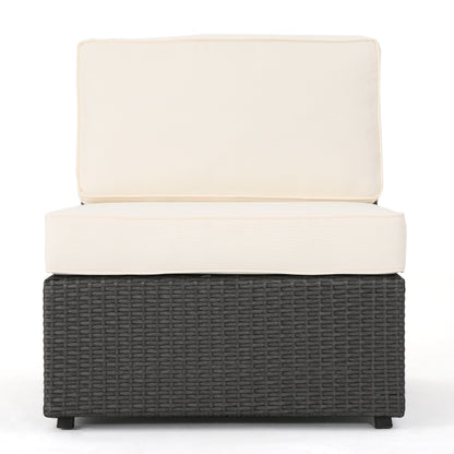 Set di divani in vimini Santa Cruz Outdoor da 8 pezzi con cuscini resistenti all'acqua di Christopher Knight Home