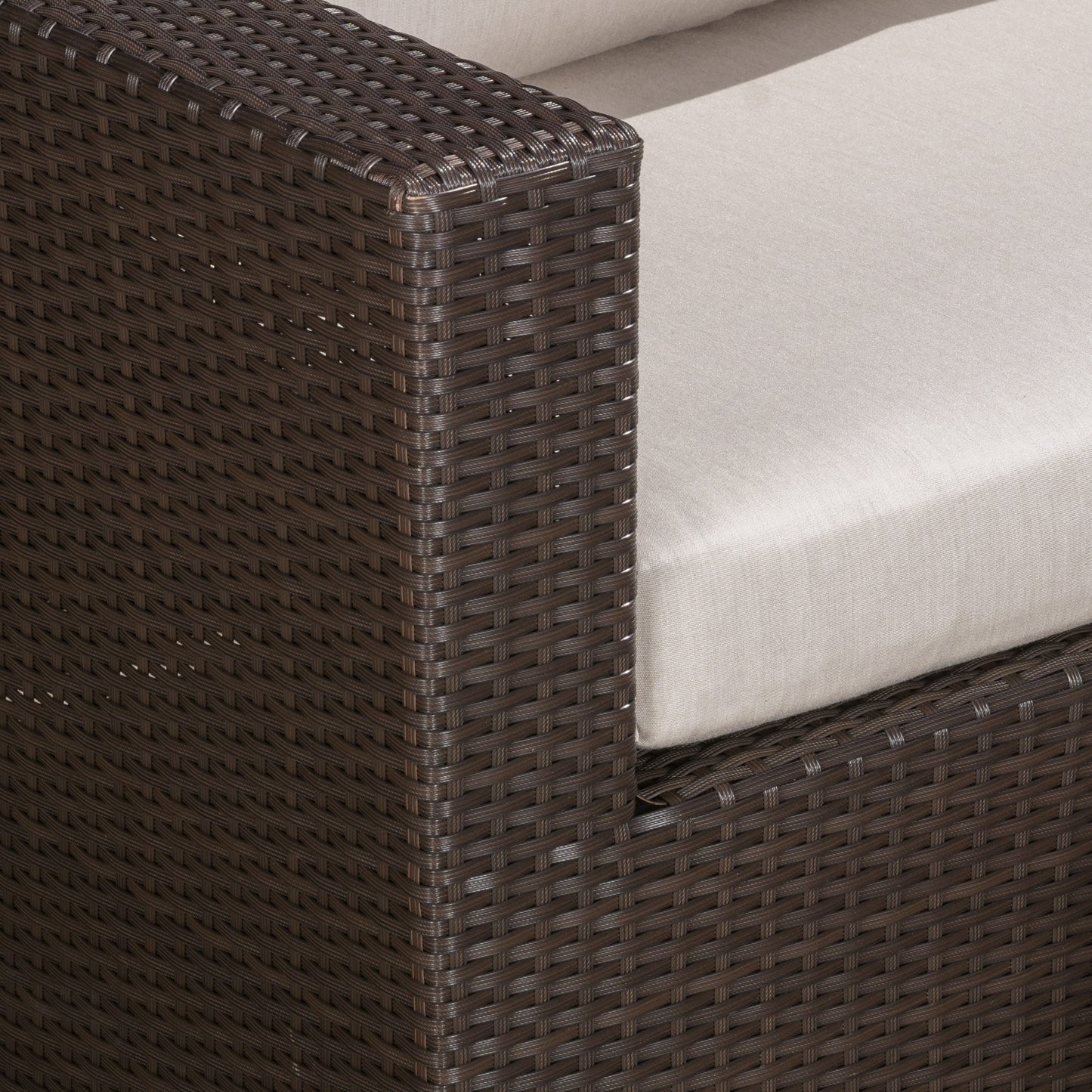 Set di sedute componibili in vimini da 5 pezzi Santa Rosa Outdoor con cuscini di Christopher Knight Home