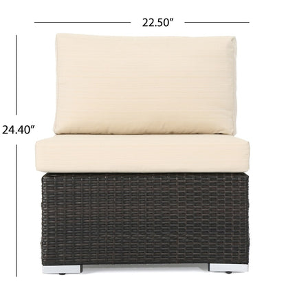 Set di divani componibili in vimini da esterno Santa Rosa da 8 pezzi con cuscini di Christopher Knight Home