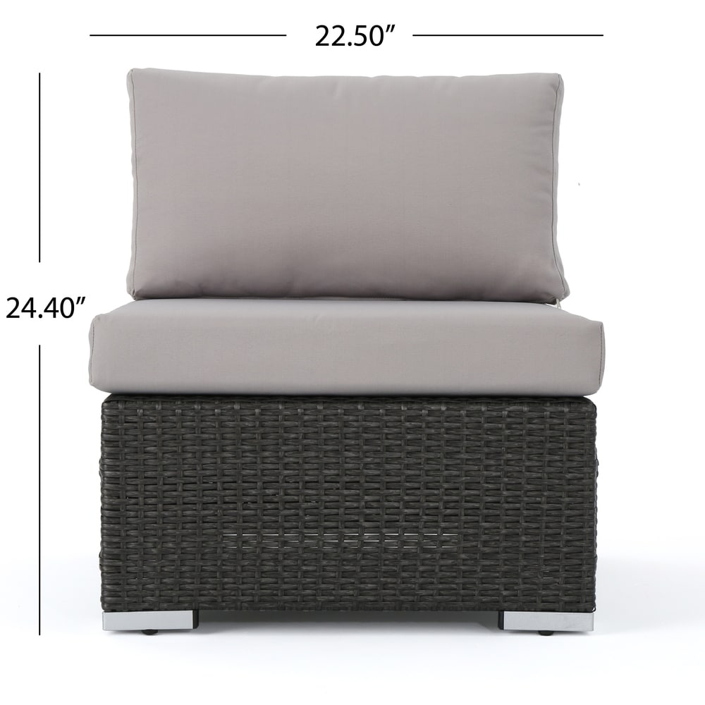 Set di divani componibili in vimini da esterno Santa Rosa da 8 pezzi con cuscini di Christopher Knight Home