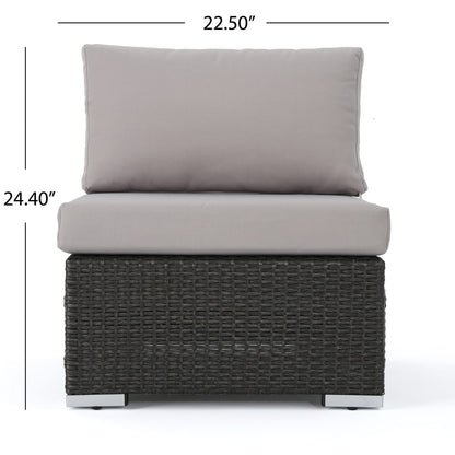 Set di divani componibili in vimini da esterno Santa Rosa da 8 pezzi con cuscini di Christopher Knight Home