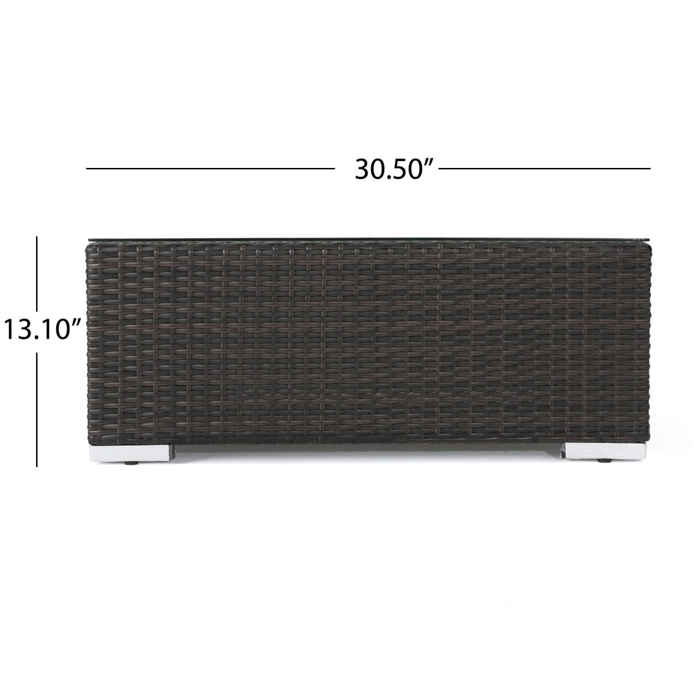 Set di divani componibili in vimini da esterno Santa Rosa da 8 pezzi con cuscini di Christopher Knight Home