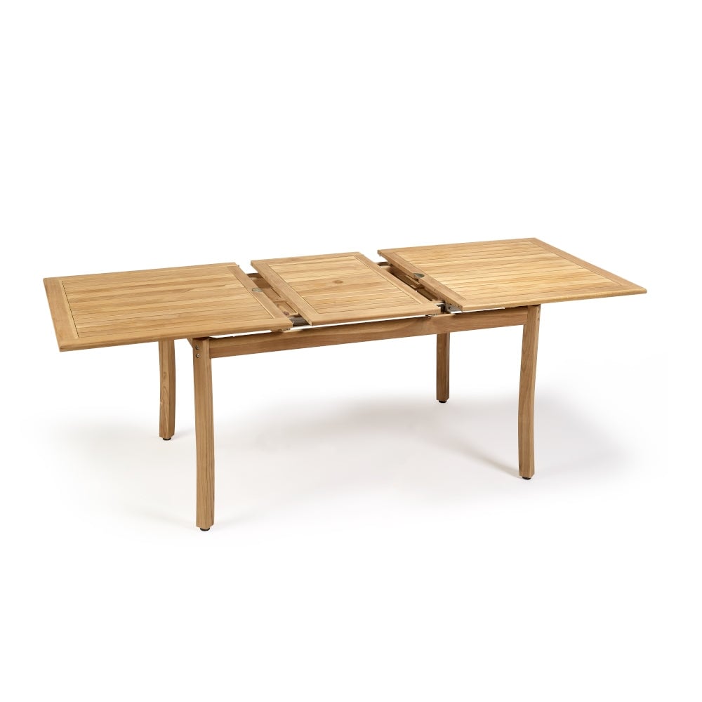 Set da pranzo per patio Santorini in teak di grado A, 7 pezzi