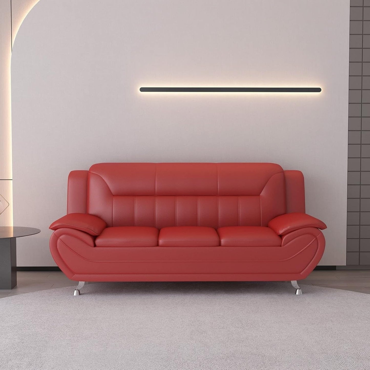 Divano con braccioli in similpelle Sanuel 79.2