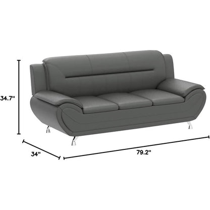 Divano con braccioli in similpelle Sanuel 79.2
