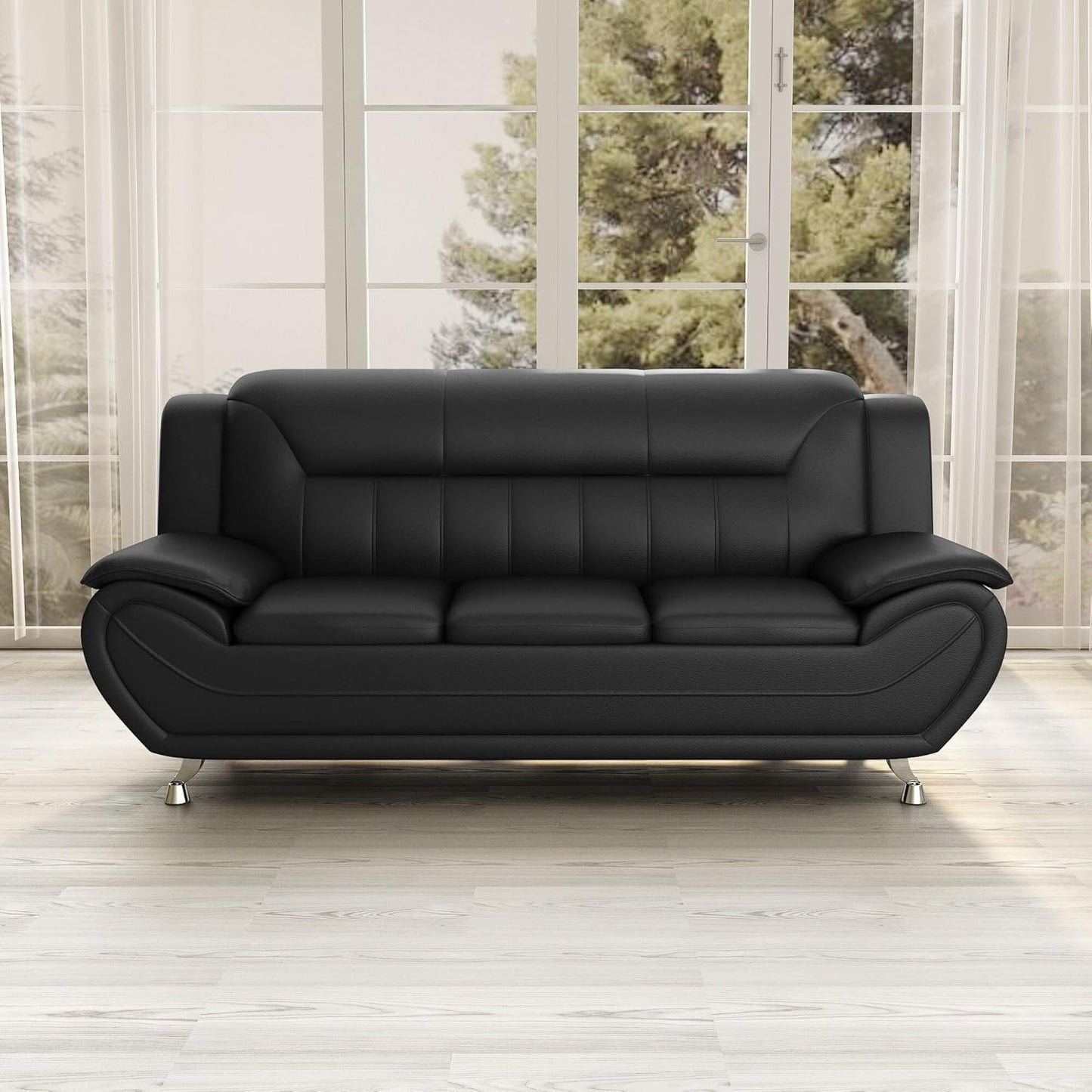 Divano con braccioli in similpelle Sanuel 79.2