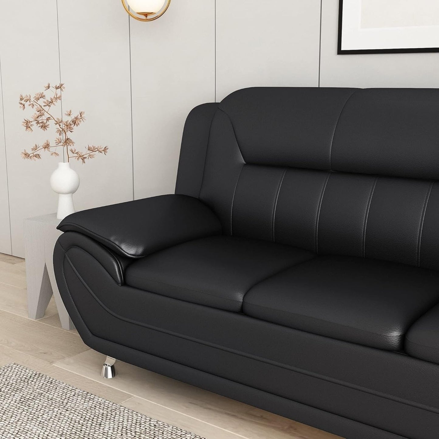 Divano con braccioli in similpelle Sanuel 79.2