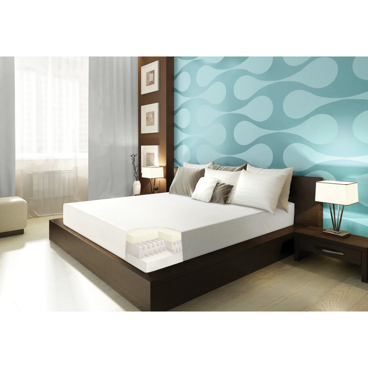 Materasso in memory foam king-size da 8 pollici raffreddato a convezione Sarah Peyton