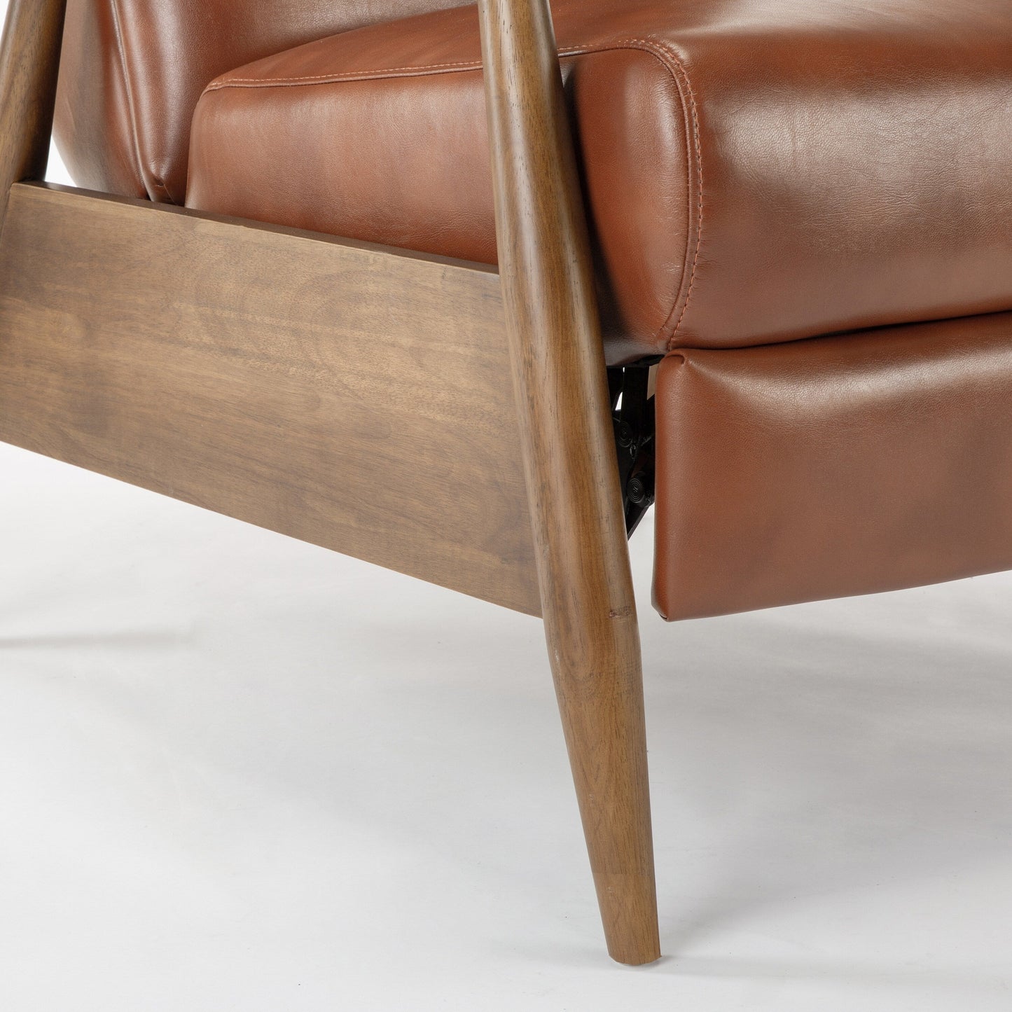 Poltrona reclinabile Sarasota Wood Arm Push Back - Caramello