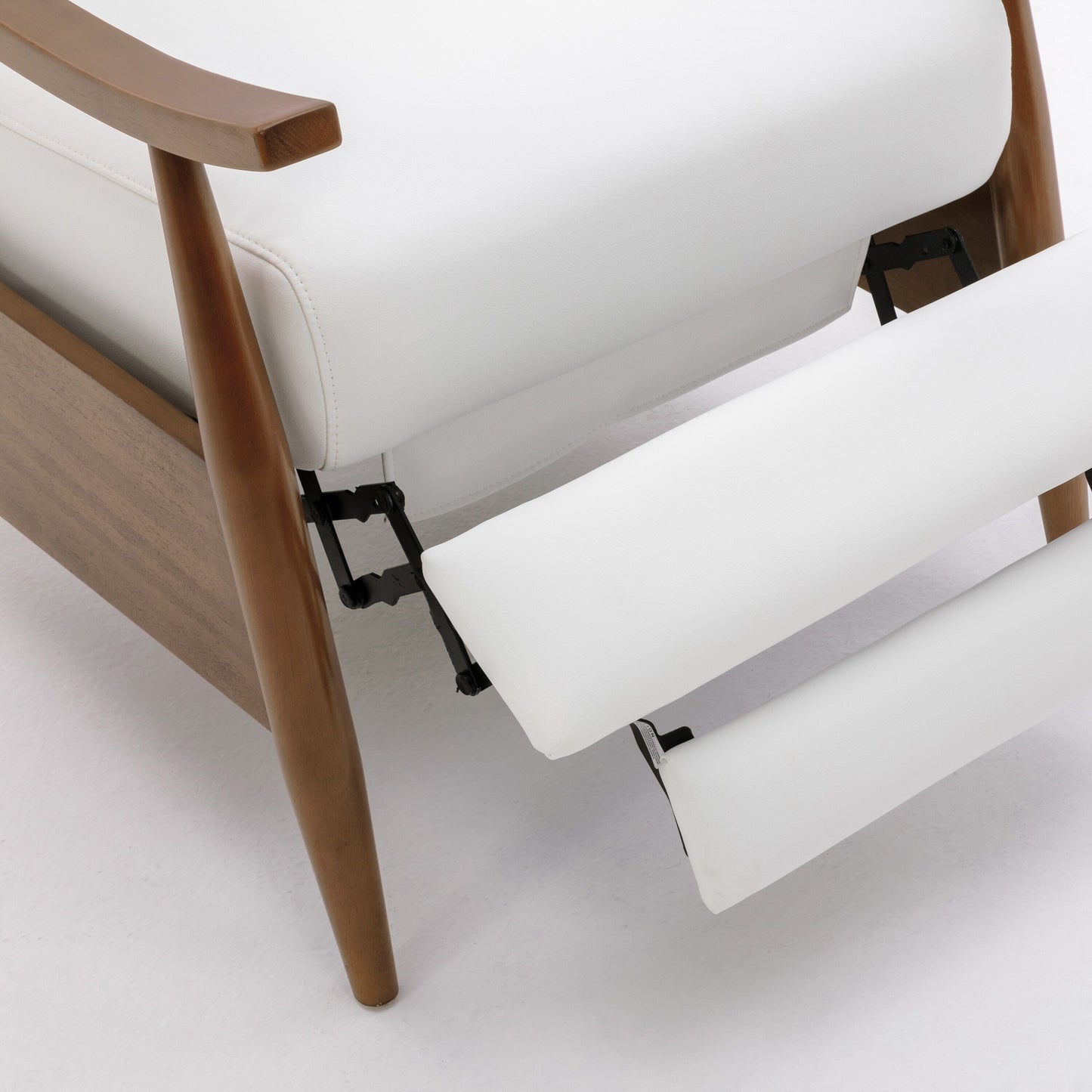 Poltrona reclinabile Sarasota Wood Arm Push Back - Lattea