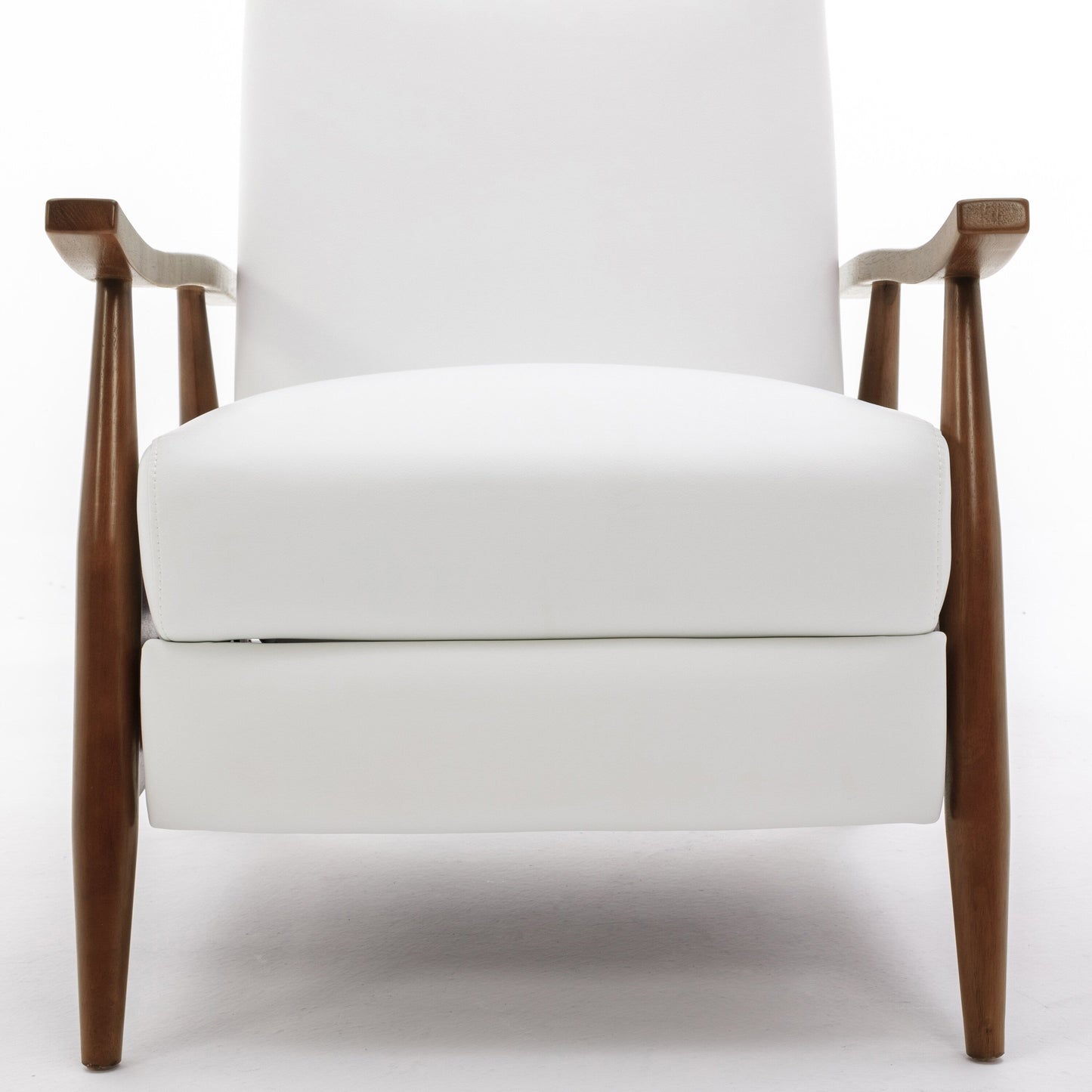 Poltrona reclinabile Sarasota Wood Arm Push Back - Lattea