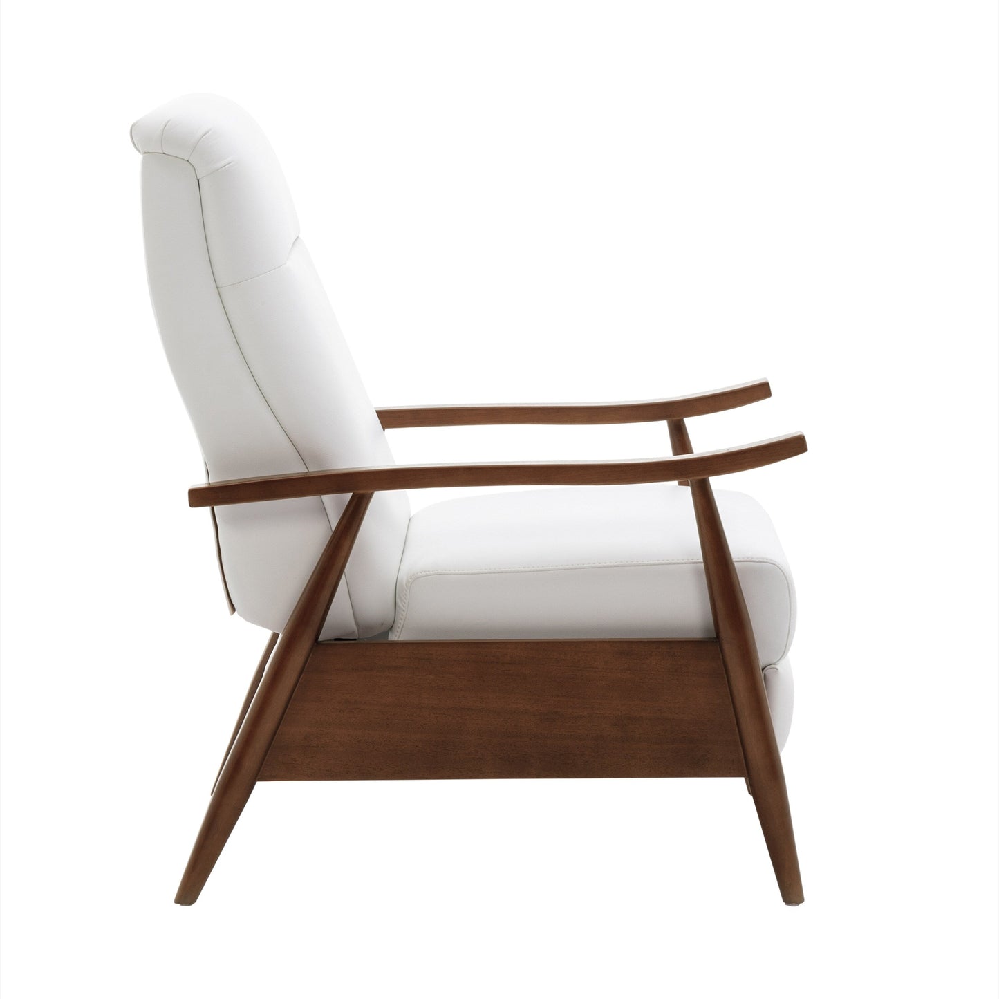 Poltrona reclinabile Sarasota Wood Arm Push Back - Lattea